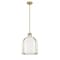 Z-Lite Pearson 1 Light Pendant, Rubbed Brass & White Opal 818-12RB - alternate 2